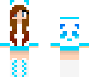 blue panda girl