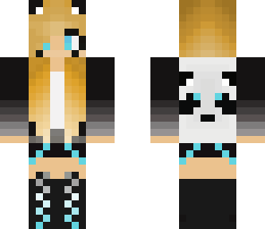 panda girl blue