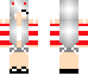 herobrine silver dust haired girl kawaii