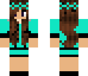 Blue Flower Crown Girl | Minecraft Skin
