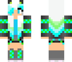 blue and green girl