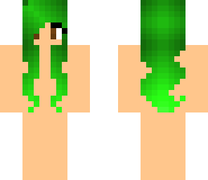 green gradiented hair base