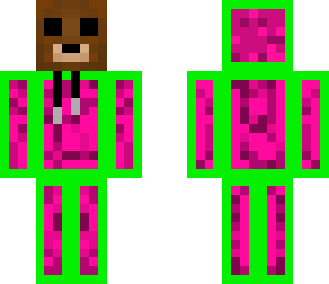 cool pink and green bear