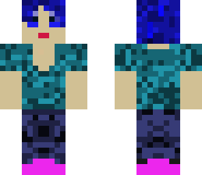 short blue hair girl