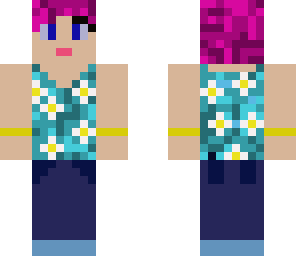 short pink hair girl