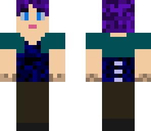 purple short hair girl