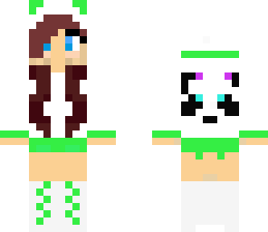 green panda girl