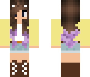 brunette lilac dip dye teen girl