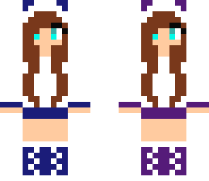 double sided blue and purple girl