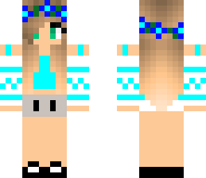 aqua winter flower girl