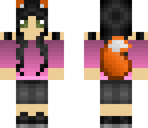 pink shirt fox girl