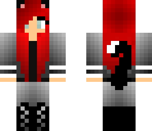 red hair cat girl