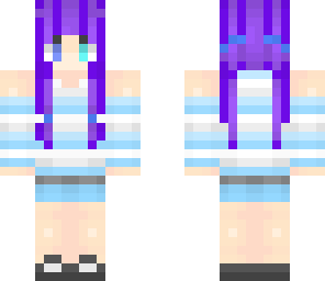 purple haired girl