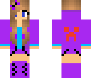 minecraft creeper girl red