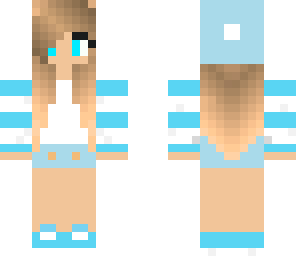 blue and white girl
