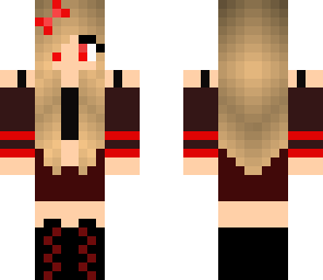 red goth girl