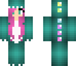 pink blue dino girl