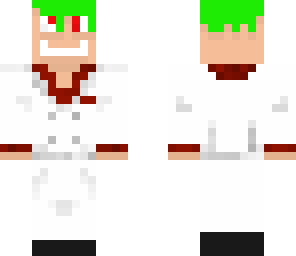 the guy in white smoking an green hair
