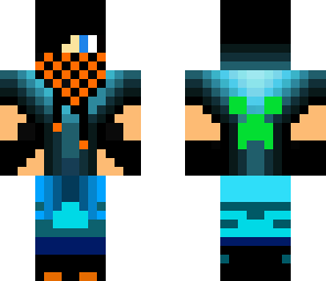 blue and orange boy