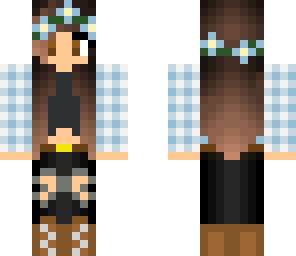 blue plaid girl