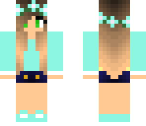 blue flower crown girl