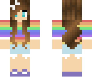 pastel rainbow girl