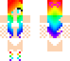 rainbow hair girl