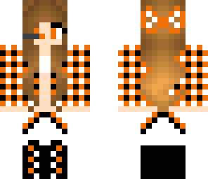 orange plad girl