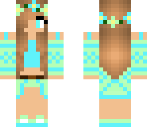 blue green girl