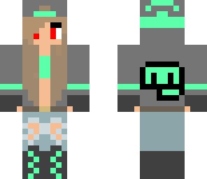 pewdiepie skater girl with red eyes