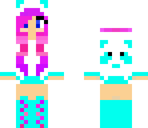 pink and purple rainbow panda