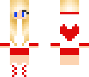 red heart girl