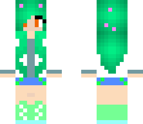 green and blue girl