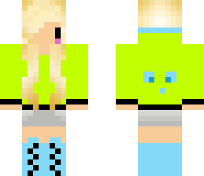 yellow and blue slime girl