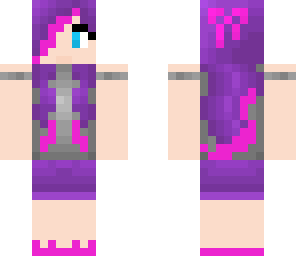 purple and pink hair girl
