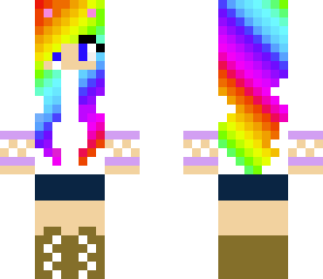 rainbow cat girl