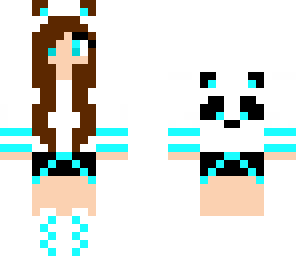 blue panda girl