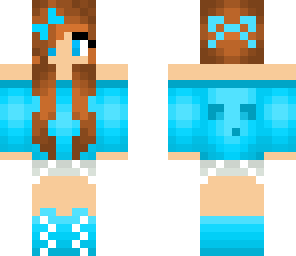 teal blue slime girl