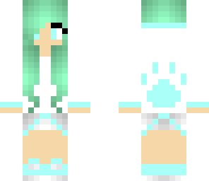 blue minty girl