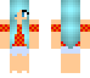blue hair summer girl