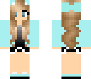 cute light teal girl