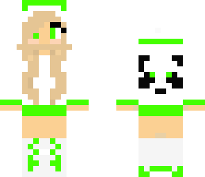 green panda girl
