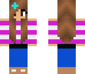 pink stripe shirt girl