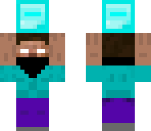 herobrine stealing a diamond block