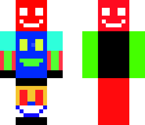 happy minecraft skin with 2 heads 2
