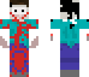 herobrine with a white face and jtk like face