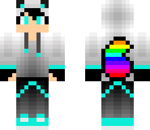 rainbow tailed wolf boy
