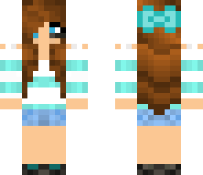 blue cute gamer girl 