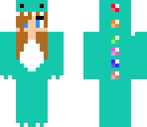 blue dino girl