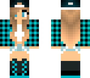 blue checkered girl